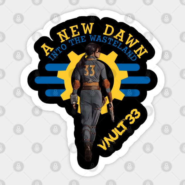 Vault 33's New Dawn - Lucy Gears Up Sticker by LopGraphiX